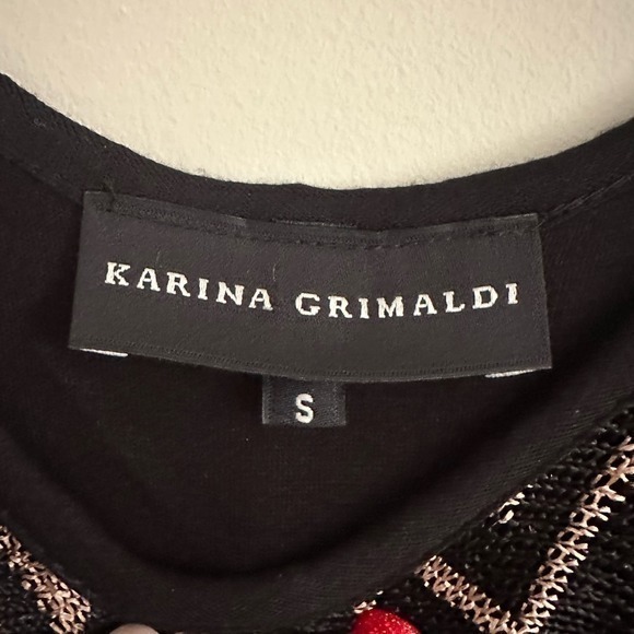 Karina Grimaldi Knit Chevron Dolman Sleeve Mini‎ Dress Small - Picture 2 of 4